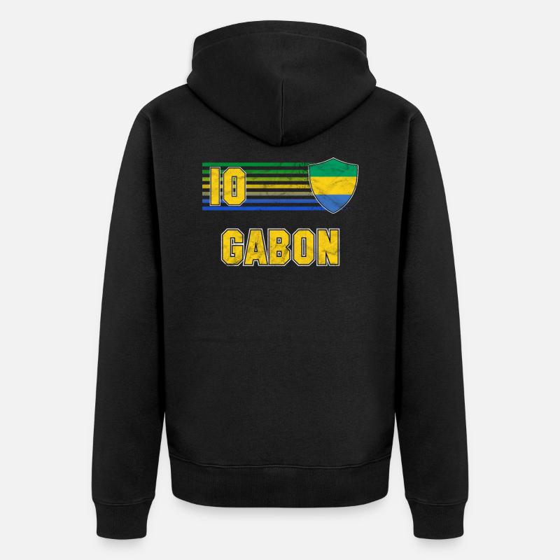Gabon - Veste à capuche bio Premium Unisexe - noir