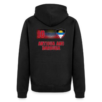 Antigua et Barbuda - Veste à capuche bio Premium Unisexe - noir - Dos - Nico (187cm)