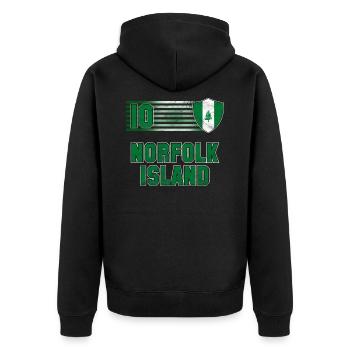 Île Norfolk - Veste à capuche bio Premium Unisexe - noir - Dos - Nico (187cm)