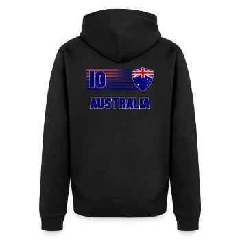 Australie - Veste à capuche bio Premium Unisexe - noir - Dos - Nico (187cm)
