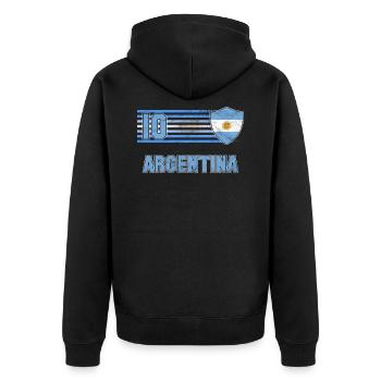 Argentine - Veste à capuche bio Premium Unisexe - noir - Dos - Nico (187cm)