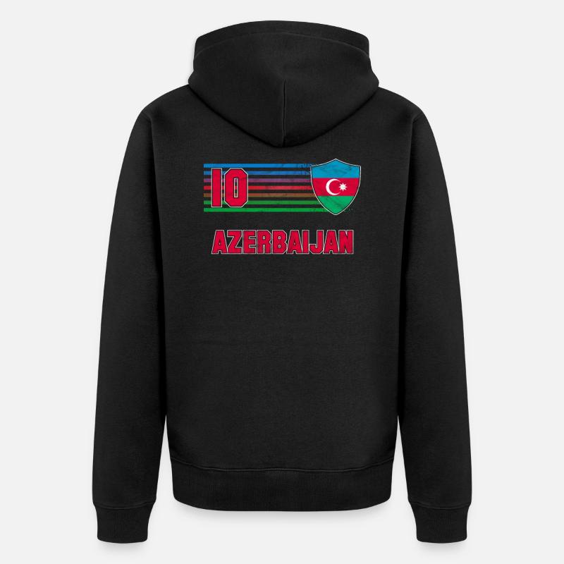 Azerbaïdjan - Veste à capuche bio Premium Unisexe - noir