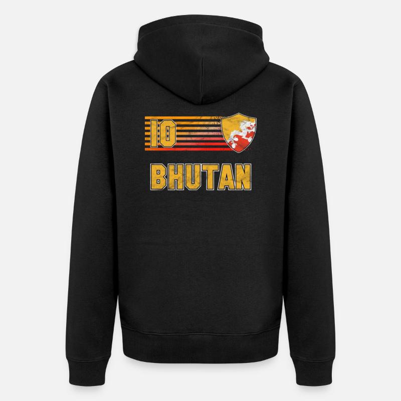 Bhoutan - Veste à capuche bio Premium Unisexe - noir