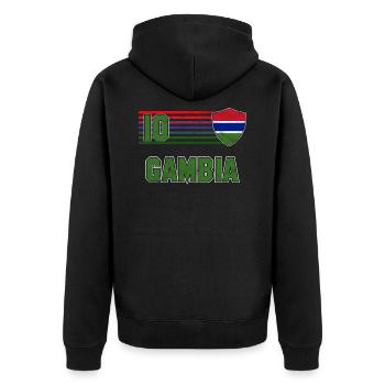 Gambie - Veste à capuche bio Premium Unisexe - noir - Dos - Nico (187cm)