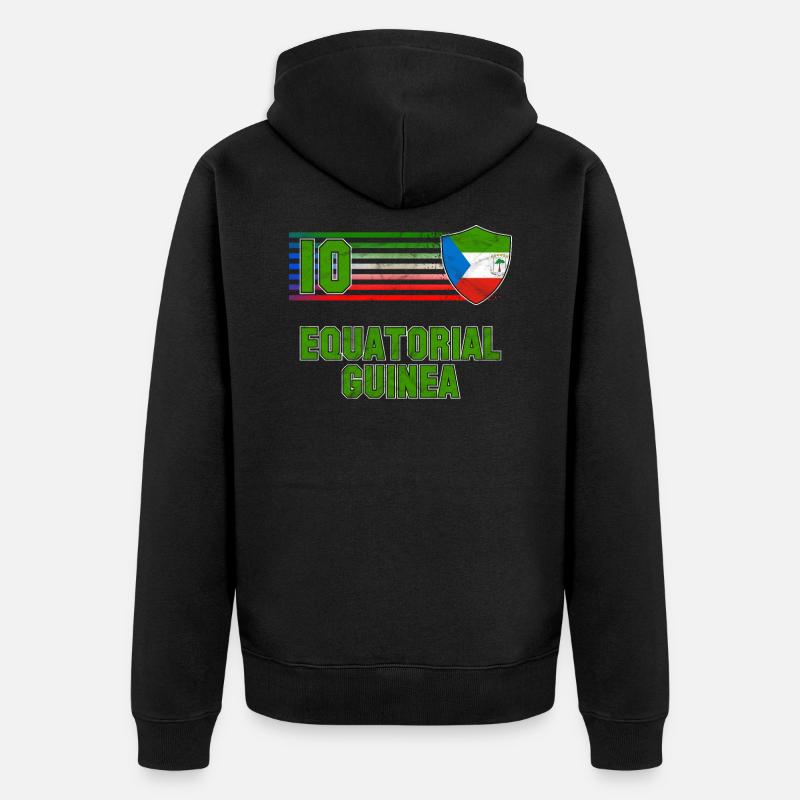 Guinée équatoriale - Veste à capuche bio Premium Unisexe - noir