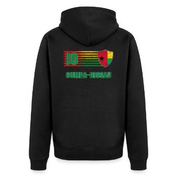 Guinée-Bissau - Veste à capuche bio Premium Unisexe - noir - Dos - Nico (187cm)