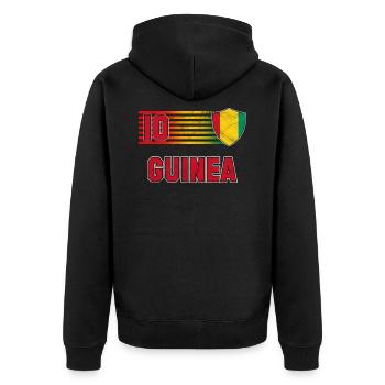 Guinée - Veste à capuche bio Premium Unisexe - noir - Dos - Nico (187cm)