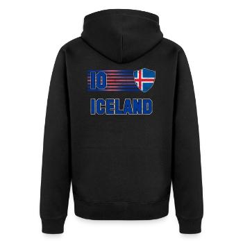 Islande - Veste à capuche bio Premium Unisexe - noir - Dos - Nico (187cm)