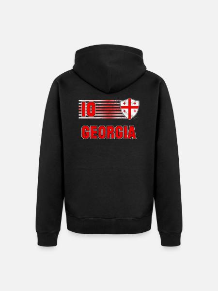 Georgia - Unisex Premium Organic Zip Hoodie - black