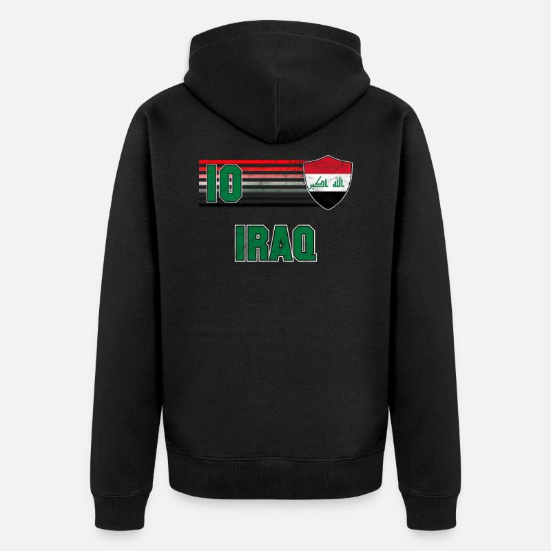 Irak - Unisex Premium Bio Zip Hoodie - Schwarz