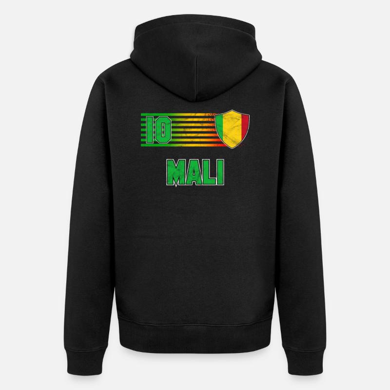 Mali - Unisex Premium Bio Zip Hoodie - Schwarz