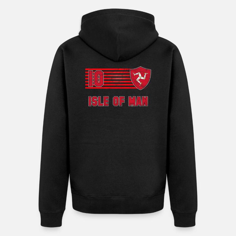 Île de Man - Veste à capuche bio Premium Unisexe - noir