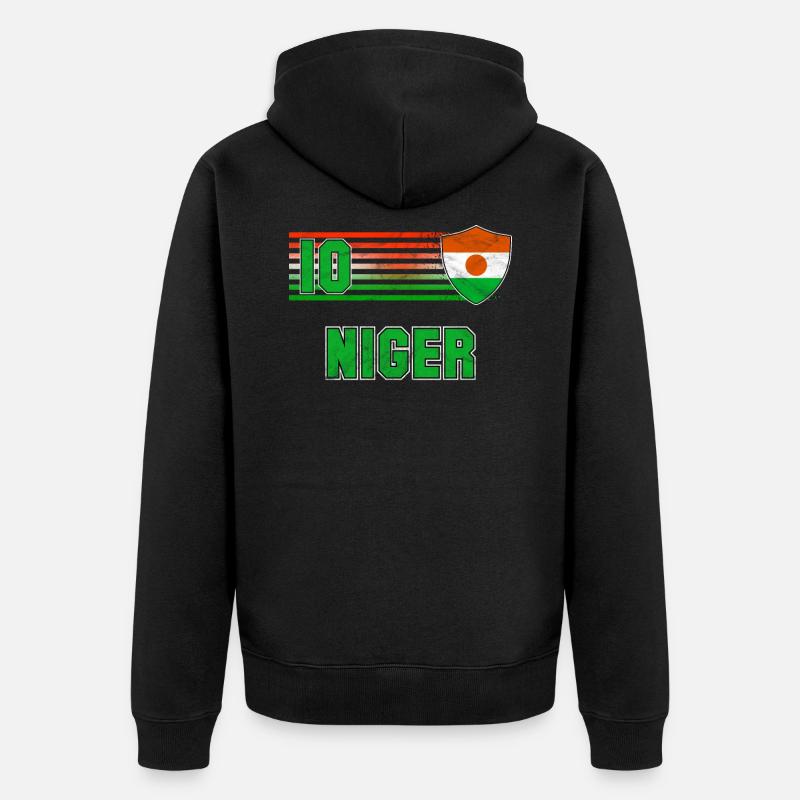 Niger - Unisex Premium Bio Zip Hoodie - Schwarz