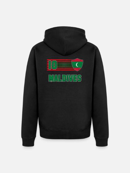 Maldives - Unisex Premium Organic Zip Hoodie - black