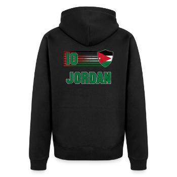 Jordanie - Veste à capuche bio Premium Unisexe - noir - Dos - Nico (187cm)
