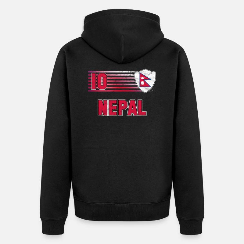 Népal - Veste à capuche bio Premium Unisexe - noir