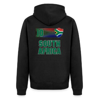 Afrique du Sud - Veste à capuche bio Premium Unisexe - noir - Dos - Nico (187cm)
