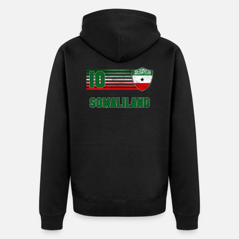 Somaliland - Unisex Premium Bio Zip Hoodie - Schwarz