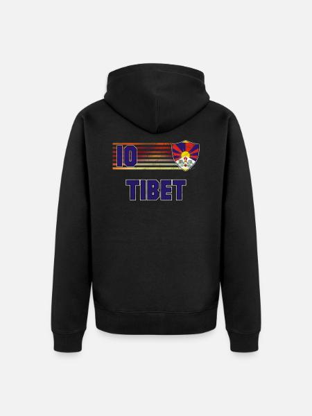 Tibet - Unisex Premium Organic Zip Hoodie - black