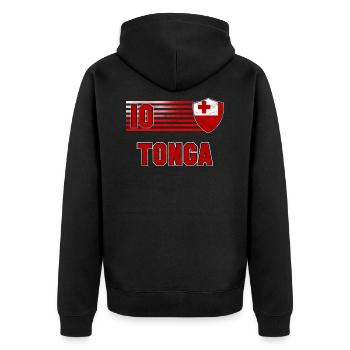 Tonga - Veste à capuche bio Premium Unisexe - noir - Dos - Nico (187cm)