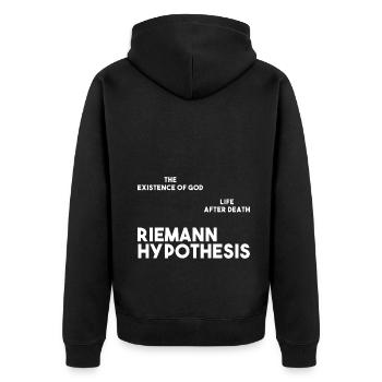 Math gift nerd teacher math teacher math - Unisex Premium Organic Zip Hoodie - black - Back - Nico (187cm)