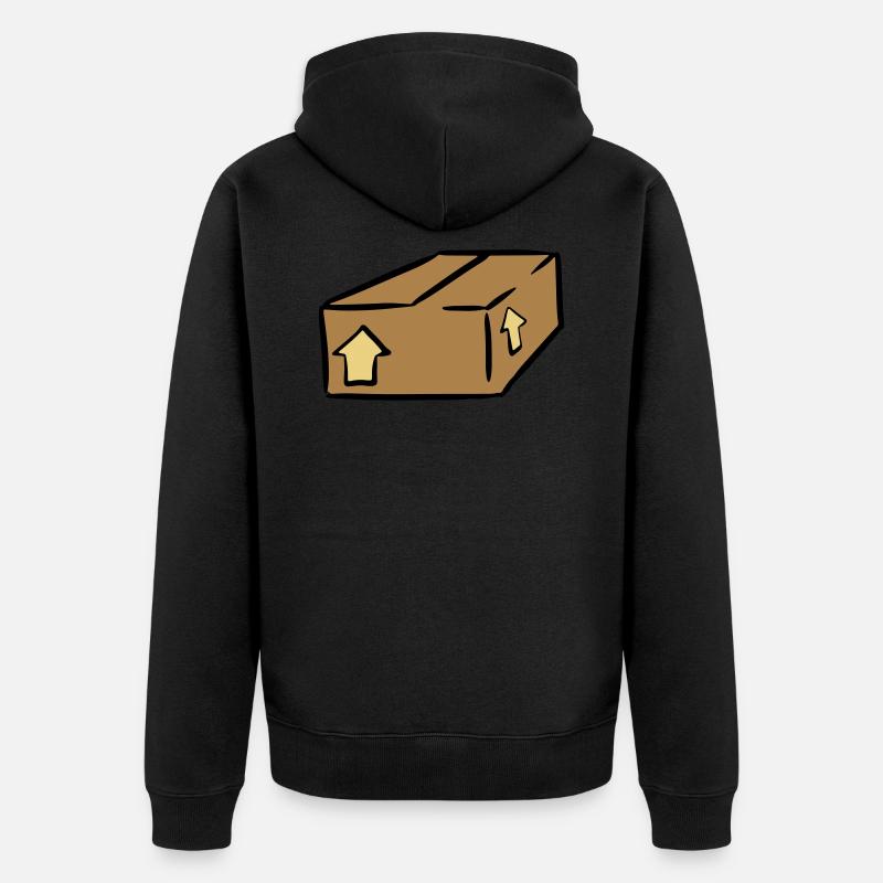 Paket Post Package Paquet - Veste à capuche bio Premium Unisexe - noir