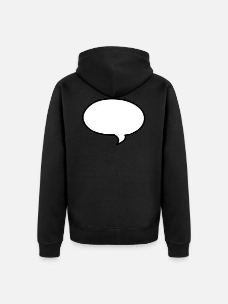 Speech bubble Speech bubble bulle - Unisex Premium Organic Zip Hoodie - black
