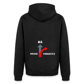 Math Gift Nerd Teacher Math Teacher Math - Unisex Premium Organic Zip Hoodie - black - Back - Nico (187cm)