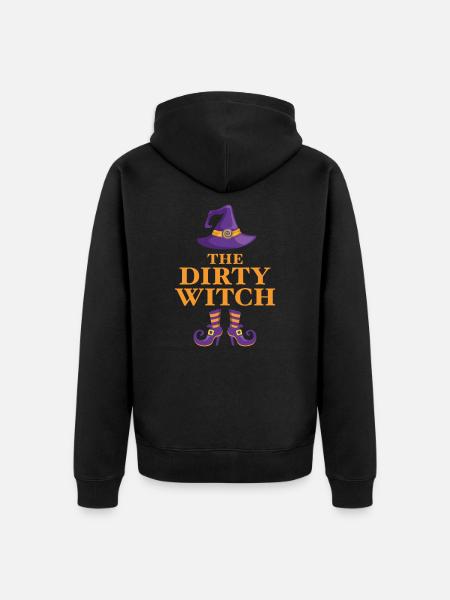 Die schmutzige Hexe - Unisex Premium Bio Zip Hoodie - Schwarz