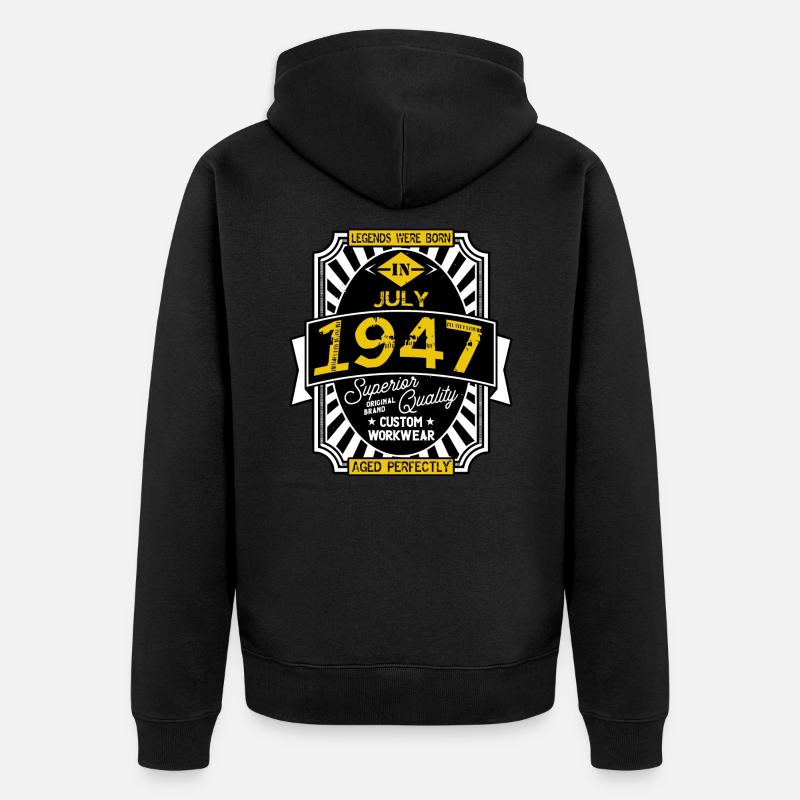 1947 JULY - Veste à capuche bio Premium Unisexe - noir
