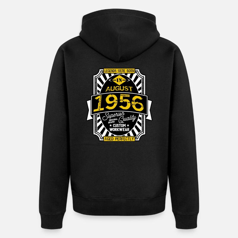 1956 AUGUST - Veste à capuche bio Premium Unisexe - noir