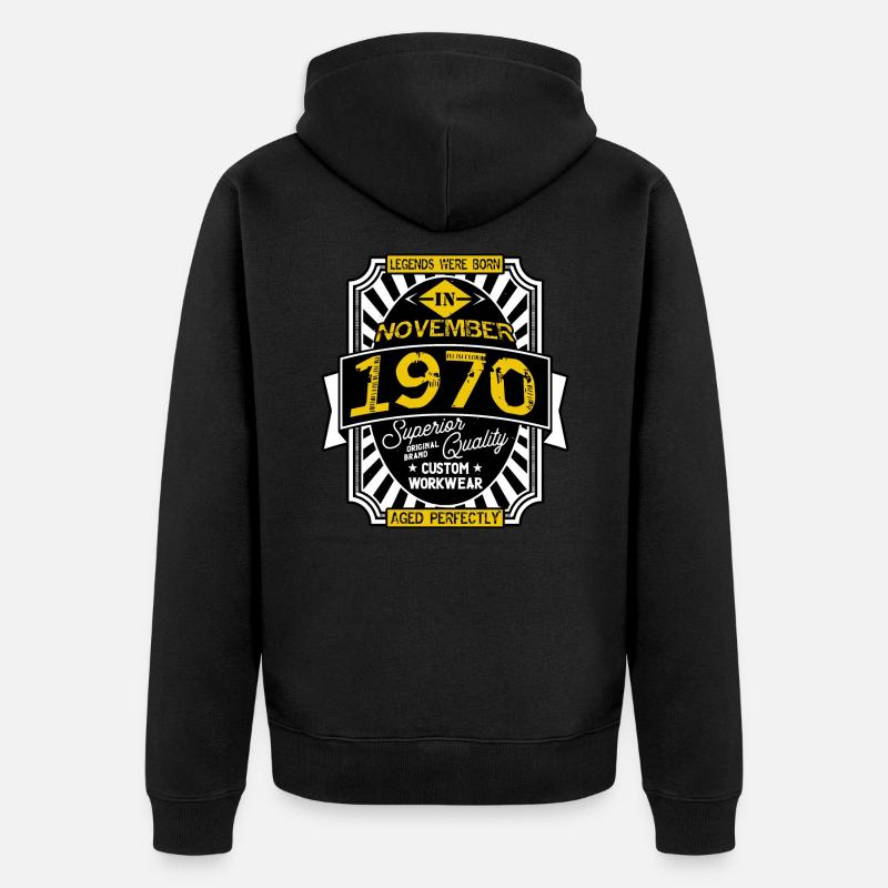 1970 NOVEMBER - Veste à capuche bio Premium Unisexe - noir