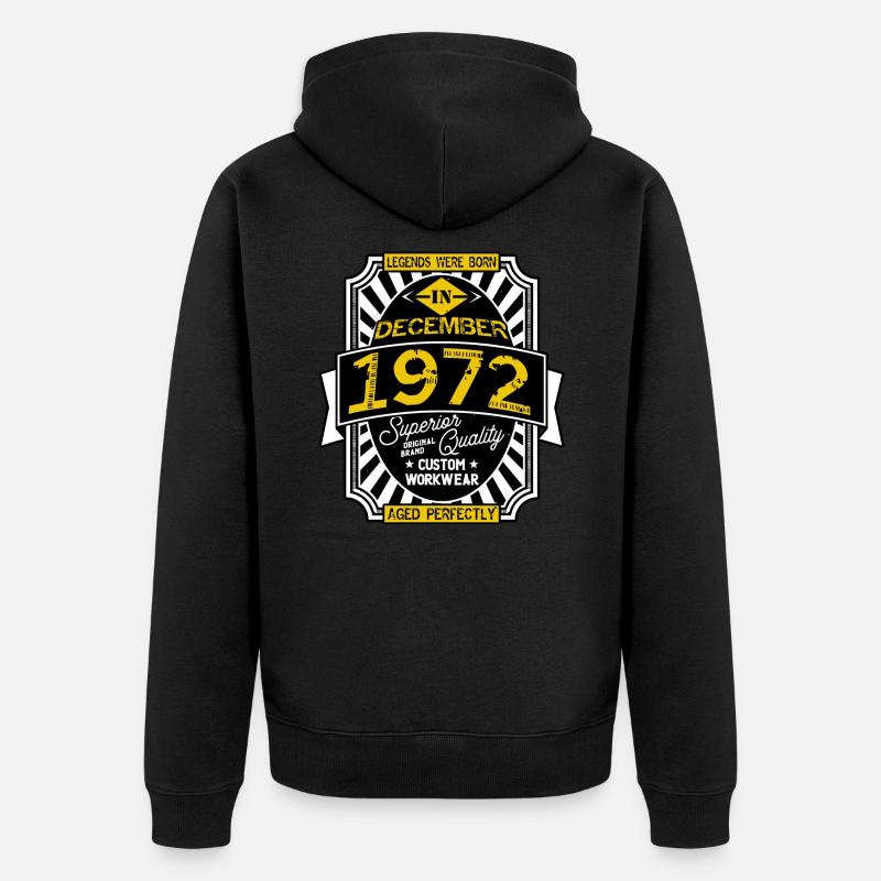 1972 DECEMBER - Veste à capuche bio Premium Unisexe - noir