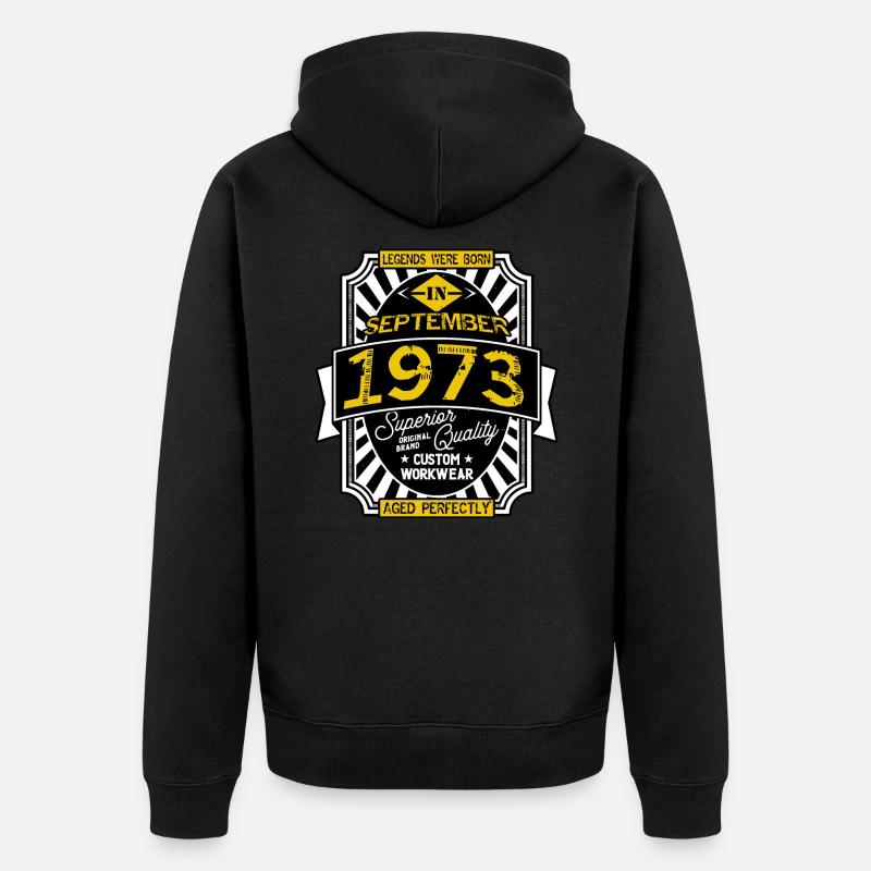 1973 SEPTEMBER - Veste à capuche bio Premium Unisexe - noir