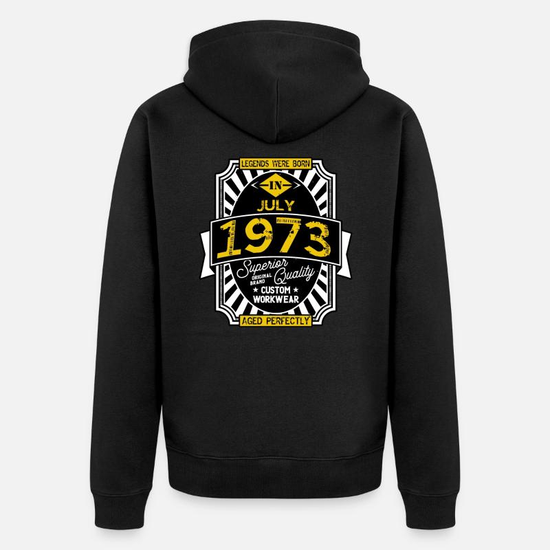 1973 JULY - Veste à capuche bio Premium Unisexe - noir