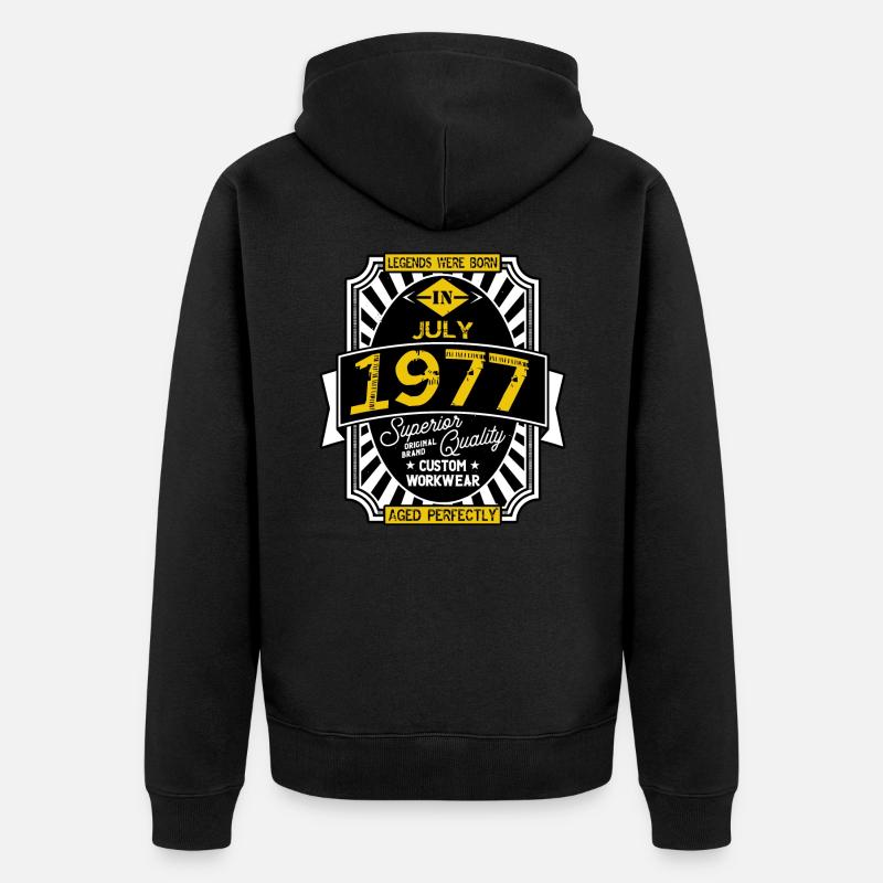 1977 JULY - Veste à capuche bio Premium Unisexe - noir