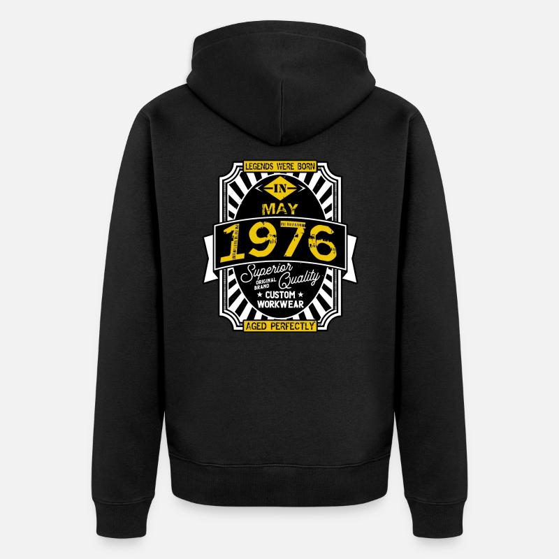 1976 MAY - Veste à capuche bio Premium Unisexe - noir