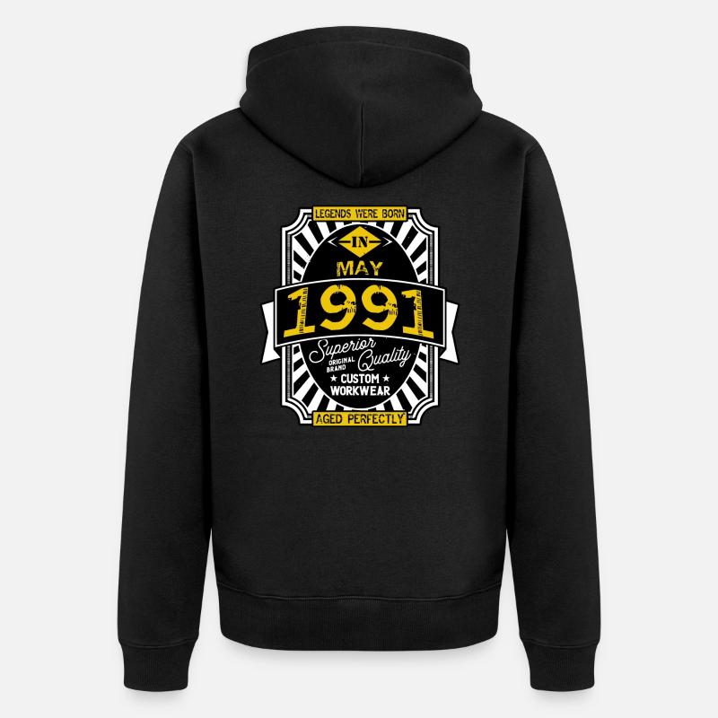 1991 MAY - Veste à capuche bio Premium Unisexe - noir