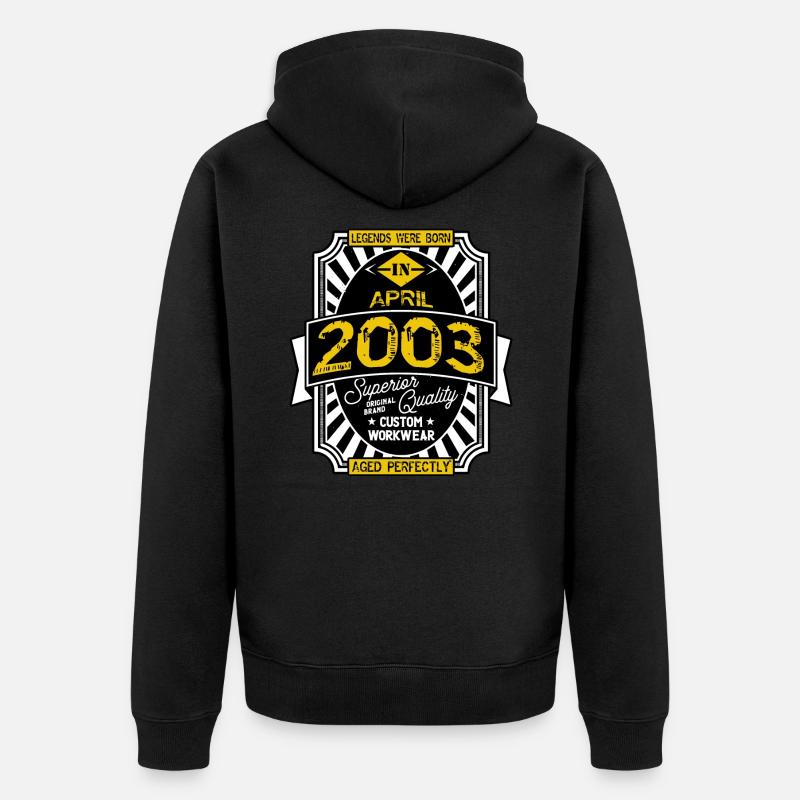 2003 APRIL - Veste à capuche bio Premium Unisexe - noir