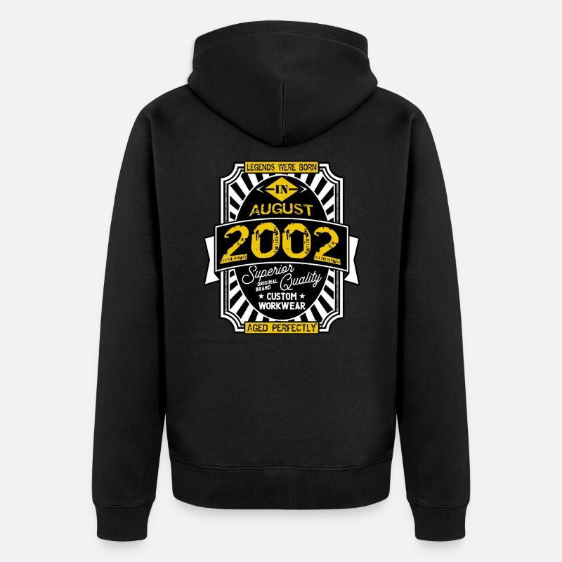 2002 AUGUST - Veste à capuche bio Premium Unisexe - noir