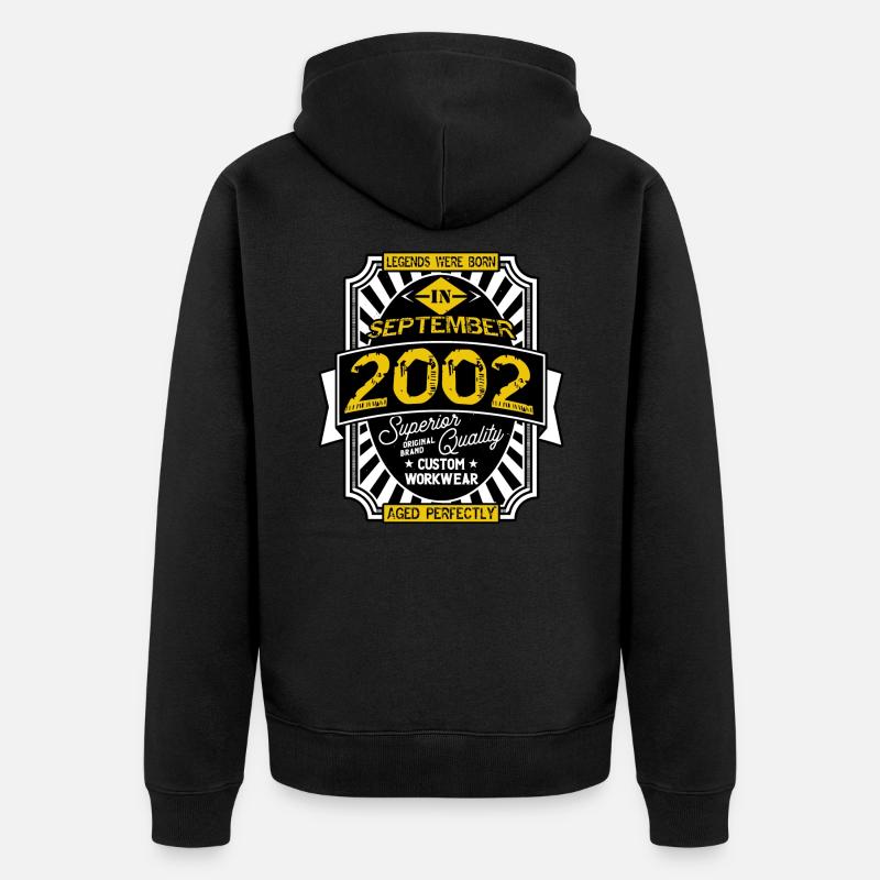 2002 SEPTEMBER - Veste à capuche bio Premium Unisexe - noir