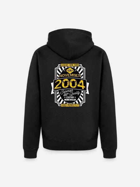 2004 NOVEMBER - Unisex Premium Organic Zip Hoodie - black