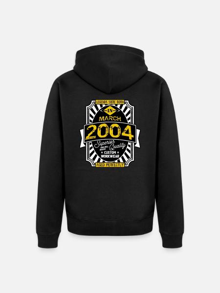 2004 MARCH - Unisex Premium Organic Zip Hoodie - black