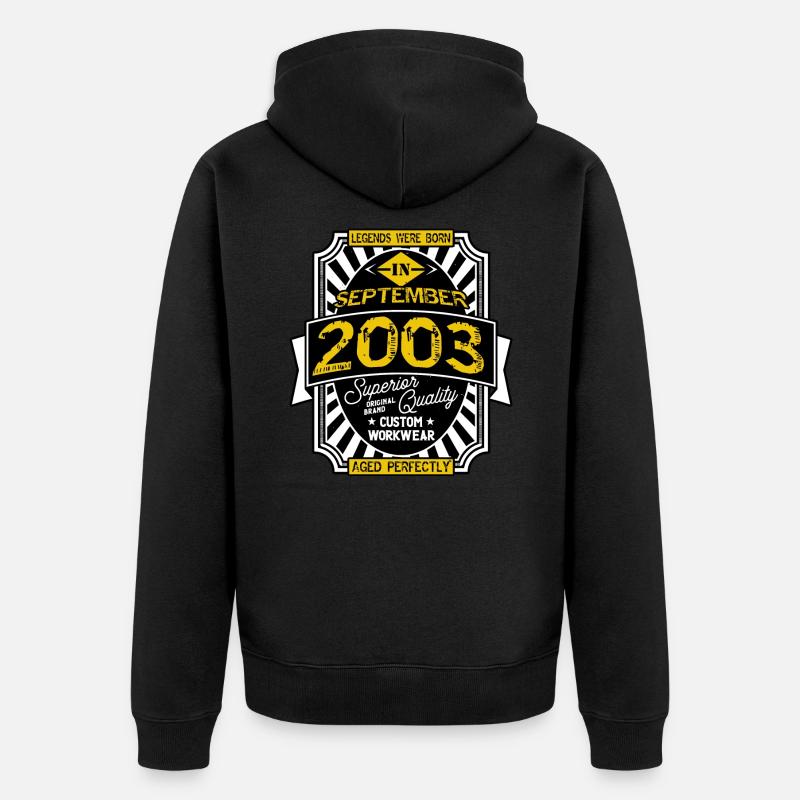 2003 SEPTEMBER - Veste à capuche bio Premium Unisexe - noir