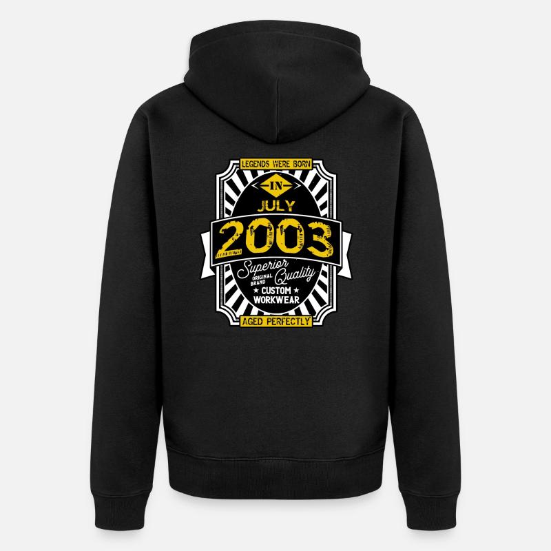2003 JULI - Unisex Premium Bio Zip Hoodie - Schwarz