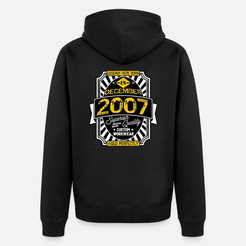 2007 DECEMBER - Veste à capuche bio Premium Unisexe - noir