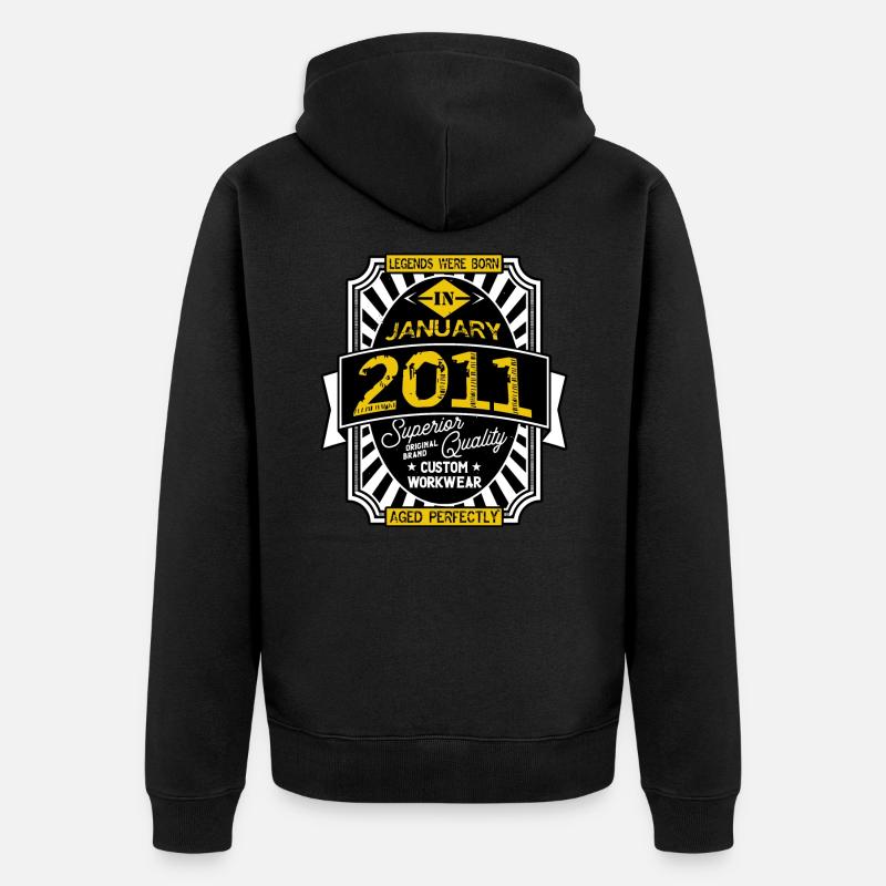 2011 JANUARY - Veste à capuche bio Premium Unisexe - noir