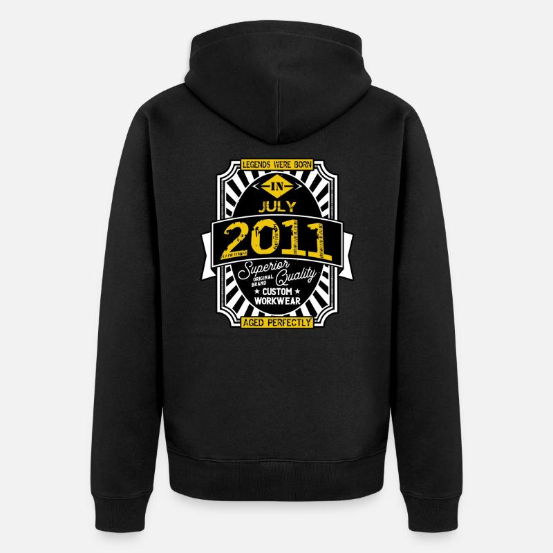 2011 JULY - Veste à capuche bio Premium Unisexe - noir