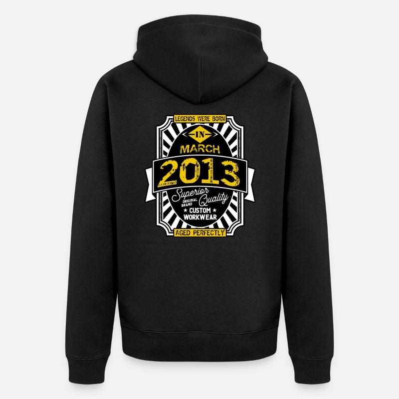 2013 MARCH - Veste à capuche bio Premium Unisexe - noir