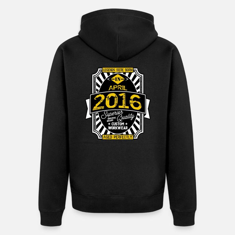 2016 APRIL - Veste à capuche bio Premium Unisexe - noir